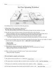 sea floor spreading worksheet 1 pdf
