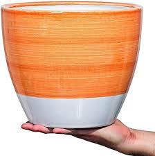 View our full range of indoor & outdoor plants, pots, accessories & care guides. Amazon Com Large 10 Inch Ceramic Planter Indoor Outdoor Ceramic Pot For Plants Flower Plant Pot With Drainage Hole Plug By Hash Mash 10 Inch Planter Only Orange