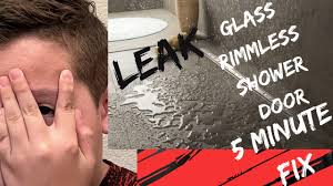 gl frameless shower door leak repair