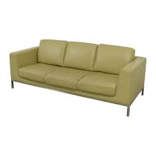 natuzzi italsofa green leather sofa