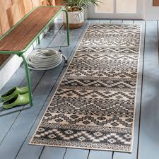 safavieh veranda rudy indoor outdoor rug 2 3 x 10 runner grey beige