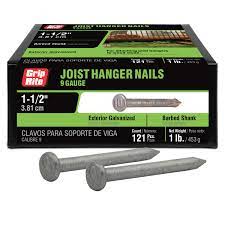 grip rite 1 1 2 hot dipped galvanized joist hanger nails 1 lb
