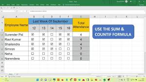make attendance sheet with checkbo