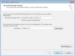 configure outlook exchange to connect