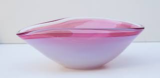 Seguso Opal White Pink Murano Glass