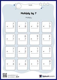 Multiply By 7 Vertical Multiplication
