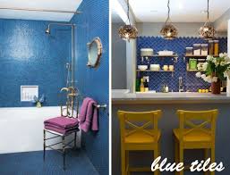 blue tiles for the kitchen and bathroom