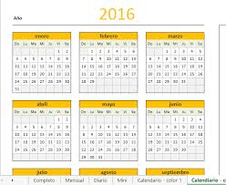 Calendario 2016 En Excel Blog Aplica Excel Contable