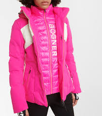 della down ski jacket in pink bogner