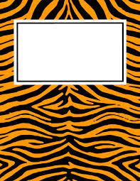 Free Printable Tiger Print Binder Cover