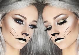 halloween glitter cat makeup