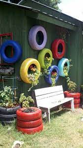 Painted Tires Diy Garden Decor