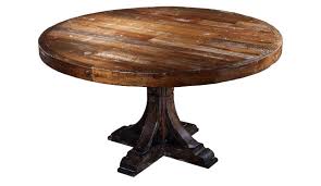 Offering styles from traditional to contemporary, order your wood our anderson round dining table creates a rustic and cozy dining space, showcasing a simple yet elegantly handcrafted streamlined pedestal. Rustic Style Solid Wood Round Dining Table