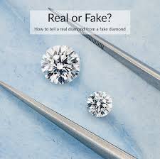 a fake diamond from a real diamond