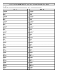 Table Plan Template Word School Bus Seating Chart Sample