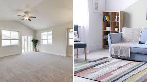 carpet vs area rug for the living room