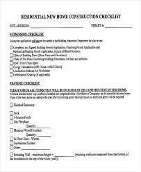 free construction checklist templates