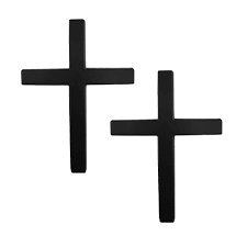 Amazon.com: OnlyYou.X 十字架徽章十字架貼花十字架貼紙,適用於摩托車和通用汽車,2 件金屬黑色: 汽車