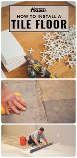 how to install a tile floor complete