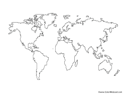 Colouring World Map Shellspells Org