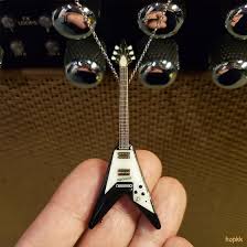 miniature guitar pendant flying v
