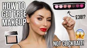 how to get free makeup haul and first