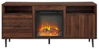 Storage Fireplace Tv Stand Console