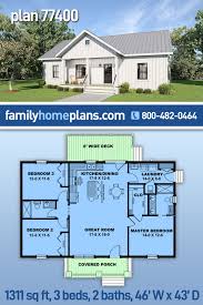 house plan offering 1311 sq ft