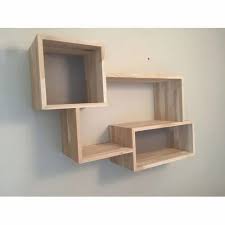 Polished Wall Mounted Wooden Shelves At