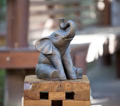 Elephant Statue Home Garden Decor Zen
