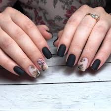 Begin this beautiful nail art by painting a glittery line diagonally over the nail form. 50 Dramatic Black Acrylic Nail Designs To Keep Your Style On Point