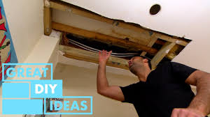 repair a hole in the ceiling diy