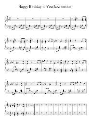 Optionally, you can apply numbered notes piano keyboard stickers to the keys. Happy Birthday To You Jazz Version Sheet Music For Piano Solo Musescore Com