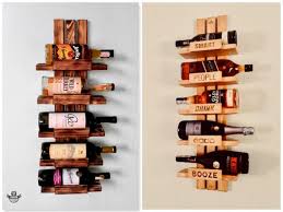 Natural Wood Hanging Wine Rack For