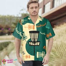 i love disc golf hawaiian shirt funny