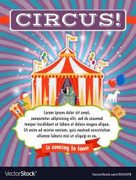 Vintage Circus Poster Template Royalty Free Vector Image