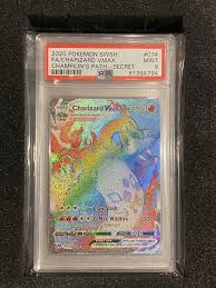 Or best offer +c $3.39 shipping. Psa 9 Mint Rainbow Rare Charizard Vmax 074 073 Secret Rare Full Ar Pokemon Plug