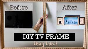 diy tv frame using trim you
