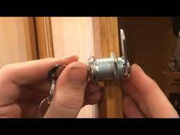 adding a lock to the cabinet door