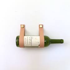 Wine Straps Leather And Brass Wall