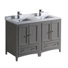 Diy small bathroom remodel | bath renovation project. Fresca Oxford 48 In Gray Undermount Double Sink Bathroom Vanity With White Quartz Top In The Bathroom Vanities With Tops Department At Lowes Com