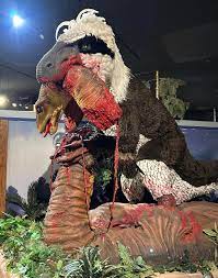 Surprisingly graphic Utahraptor exhibit at the Dinosaur Journey museum in  Fruita, Colorado : r/mildlyinteresting