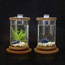 cylinder rotatable aquarium glass