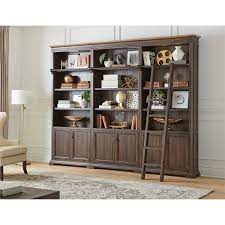 Executive Bookcase Wall With Wood