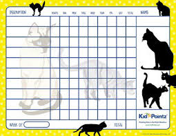 Cat Theme Printable Behavior Chart For Kids