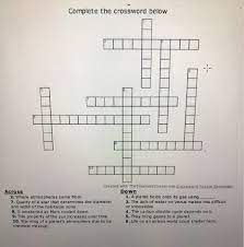 solved complete the crossword below