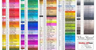 Touch Marker Color Charts