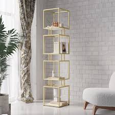 Modern Simple Gold Cube Bookcase