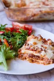 homemade lasagna with béchamel sauce