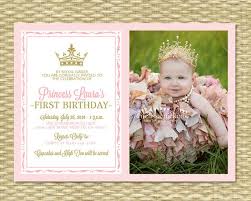 Princess First Birthday Party Invitations Under Fontanacountryinn Com